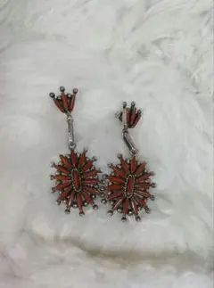 インディアンジュエリー　ズニ族　ピアス