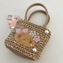 ハローキティ キティ　ミニポーチ バッグチャーム　きらめきサマープールデザイン