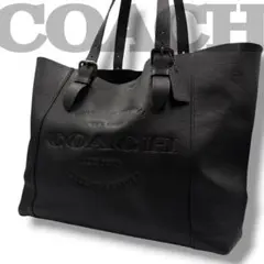 COACH Hudson Black Pebble Leather Toteのサムネイル