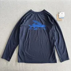 パタゴニア キッズ M 140 ラッシュガード 水着 フライングフィッシュ 紺