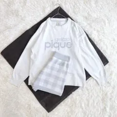 ジェラートピケ ロゴジャガード ルームウェア 上下セット F