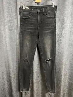 アメリカイーグル　スキニーデニム　ダメージ加工