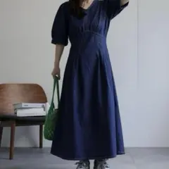 ap retro ウエストタックデニムワンピース　オマケ付き