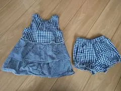 COMME CA ISM チェック柄 ワンピース 90cm