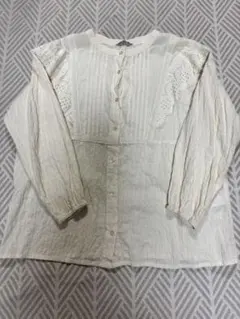 SM2 サマンサモスモス アイボリー 長袖ブラウス / フリーサイズ