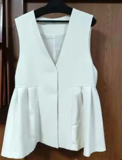 OPAQUE.CLIP 　ホワイト ベスト ジレ