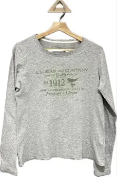 L.L.Bean ロゴプリント 長袖Tシャツ L グレー カジュアル アウトドアのサムネイル