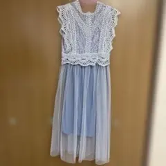 最終値下げGRLノースリーブ ライトブルー ワンピース