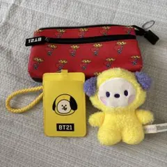 BT21 CHIMMY パスケース ぬいぐるみ ポーチ セットのサムネイル