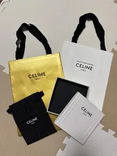 CELINE ショップ袋　箱　ゴールド　ホワイトのサムネイル