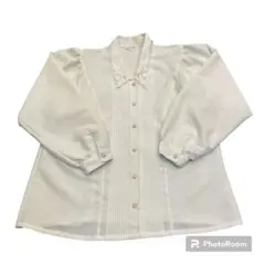 古着/USED 襟元レース　ブラウス