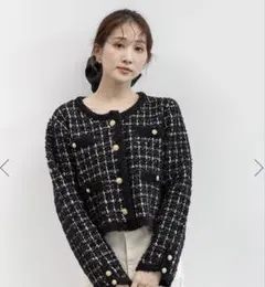 RANDA ツイードニットカーディガンのサムネイル