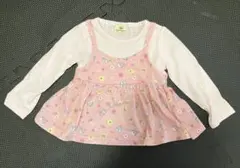 ピンク花柄ベビー服 トップス サイズ90