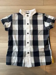 familiar 半袖シャツ 100cm チェック・飛行機柄