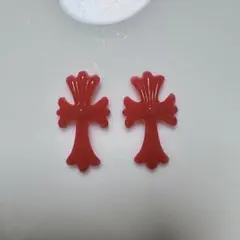 ピンク クロス ネイルパーツ 2個セット