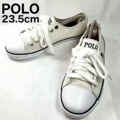 POLO キャンバススニーカー 23.5ホワイト ラルフローレン レディース 靴