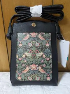 ウィリアムモリス×JOUETコラボ アートプリント スマホショルダー 新品 黒のサムネイル