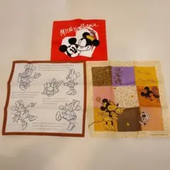 ディズニーミニーハンカチ2枚ハンドタオル