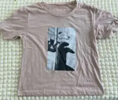 ドン・キホーテ　フォトプリント 半袖Tシャツ くすみピンク　薄手のサムネイル