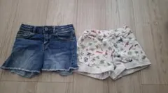 キッズ 　ハーフパンツ 2点セット デニム