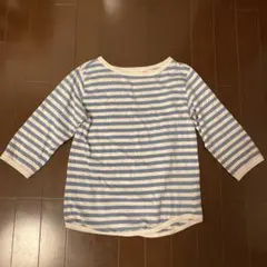 BEAMSBOY ボーダーTシャツ　7部袖　サックス