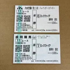 皐月賞 日本ダービー クロワデュノール 現地的中馬券 がんばれ馬券