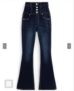 ハイウエストストレッチフレアデニムパンツ[cu531]