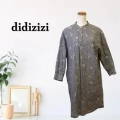 zG1313【F】didizizi シャツワンピース 長袖 膝丈