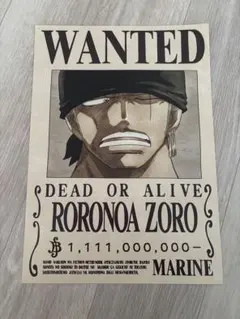 ワンピース ロロノア・ゾロ WANTED 懸賞金クリアファイル - メルカリ