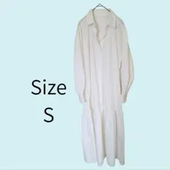 【GU】レディース ホワイト 長袖 シャツワンピース S