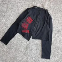 美品✨OHLALA アシンメトリー カーディガン ハイネック M 黒.2530