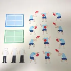 卓球★色紙・寄せ書き用シール12枚セット