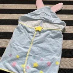 イースター　ウサギ耳付き水色　ディズニー　おくるみ　ブランケット