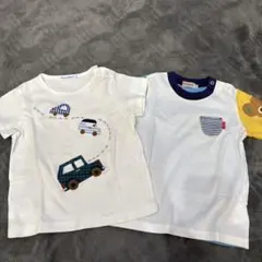 ファミリア、ミキハウスTシャツ2枚セット 90