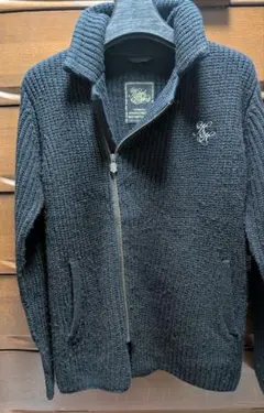 メンズ ジップアップ ニットセーター