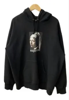Supreme 真珠の耳飾りパーカー ブラック 2026年最新】supreme pearl hooded sweatshirt フェルメールの人気