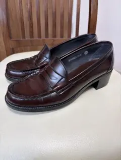 ハルタ ヒールローファー ブラウン 24.5センチ