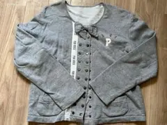 ピンクハウス　カットソー　カーディガン　ロゴ　リボン　カジュアル　春物上着