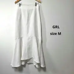 GRL グレイル ツイードマーメイドスカート M ホワイト