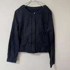 Vis ビス ノーカラージップアップジャケット 薄手 ブラック サイズM