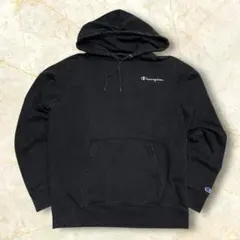 タ*9様 Champion ロゴ刺繍 スウェットパーカー USメンズ ブラックL