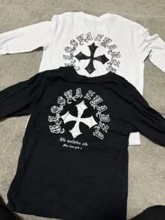 長袖Tシャツ 白黒 2枚セット