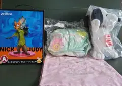 ズートピア ハッピーくじA賞　ニック& ジュディ フィギュア１点　他3点　計4点