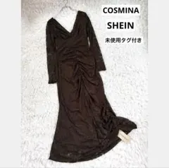 新品　COSMINA エレガント 総レースロングワンピース 細見え ドレス Sのサムネイル