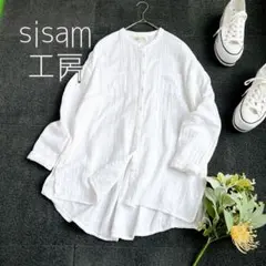 【sisam工房】ダブルガーゼシャツ　FAIR TRADE＋design 白のサムネイル