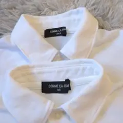 COMME CA ISM ポロシャツ 130と90サイズ ホワイト ２枚目セット