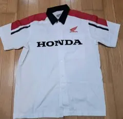 Honda FORZA 半袖ワークシャツ L 白 日本製 ホンダ 刺繍ロゴ - メルカリ