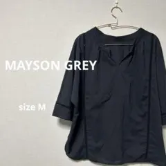 [MAYSON GREY]メイソングレイ　ドルマンスリーブ五分袖シャツ Vネック