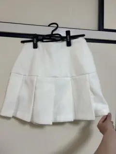 NICE CLAUP 白　プリーツスカート