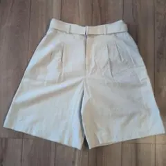 UNIQLO ベルト付きハーフパンツ ベージュ Lサイズ